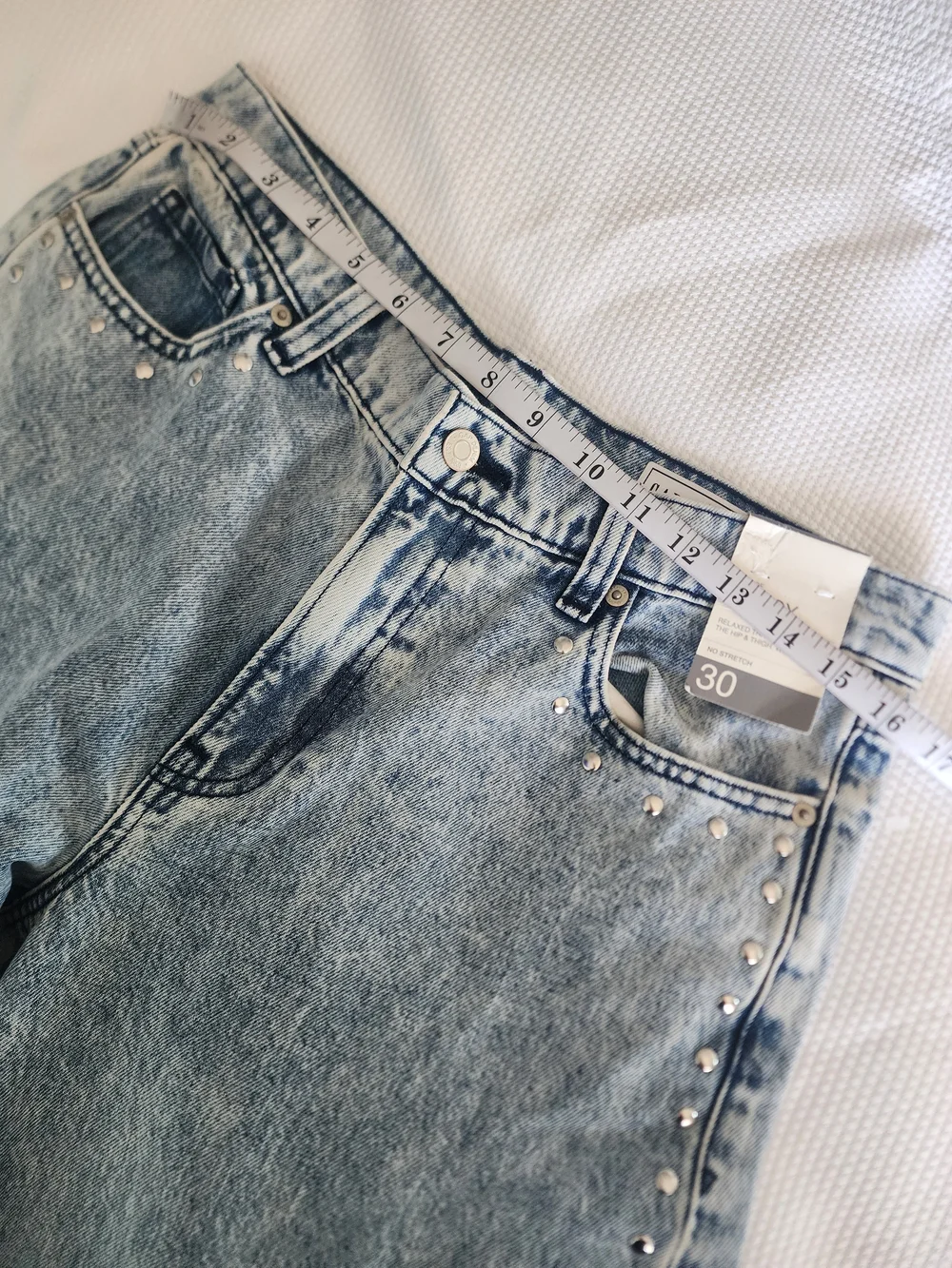 GAP Mid Rise Baggy Jeans - Light Blue Denim New With Tags - Picture 7 of 14